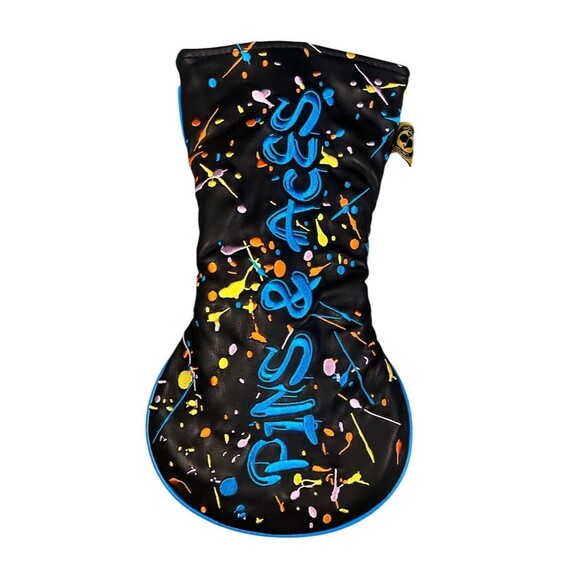 New Pins & Aces Golf Driver Headcover Limited Edition Graffiti/Paint Splatter - Picture 1 of 3